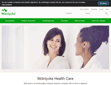 Tablet Screenshot of molnlycke.com.au